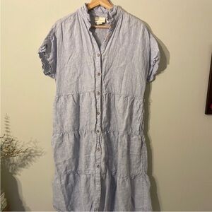 CYNTHIA ROWLEY Linen Dress in Light Blue